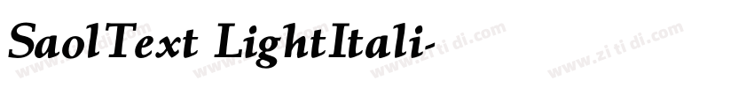 SaolText LightItali字体转换
